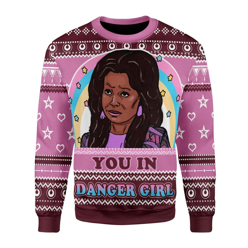 Gearhomies Christmas Unisex Sweater You In Danger Girl 3D Apparel
