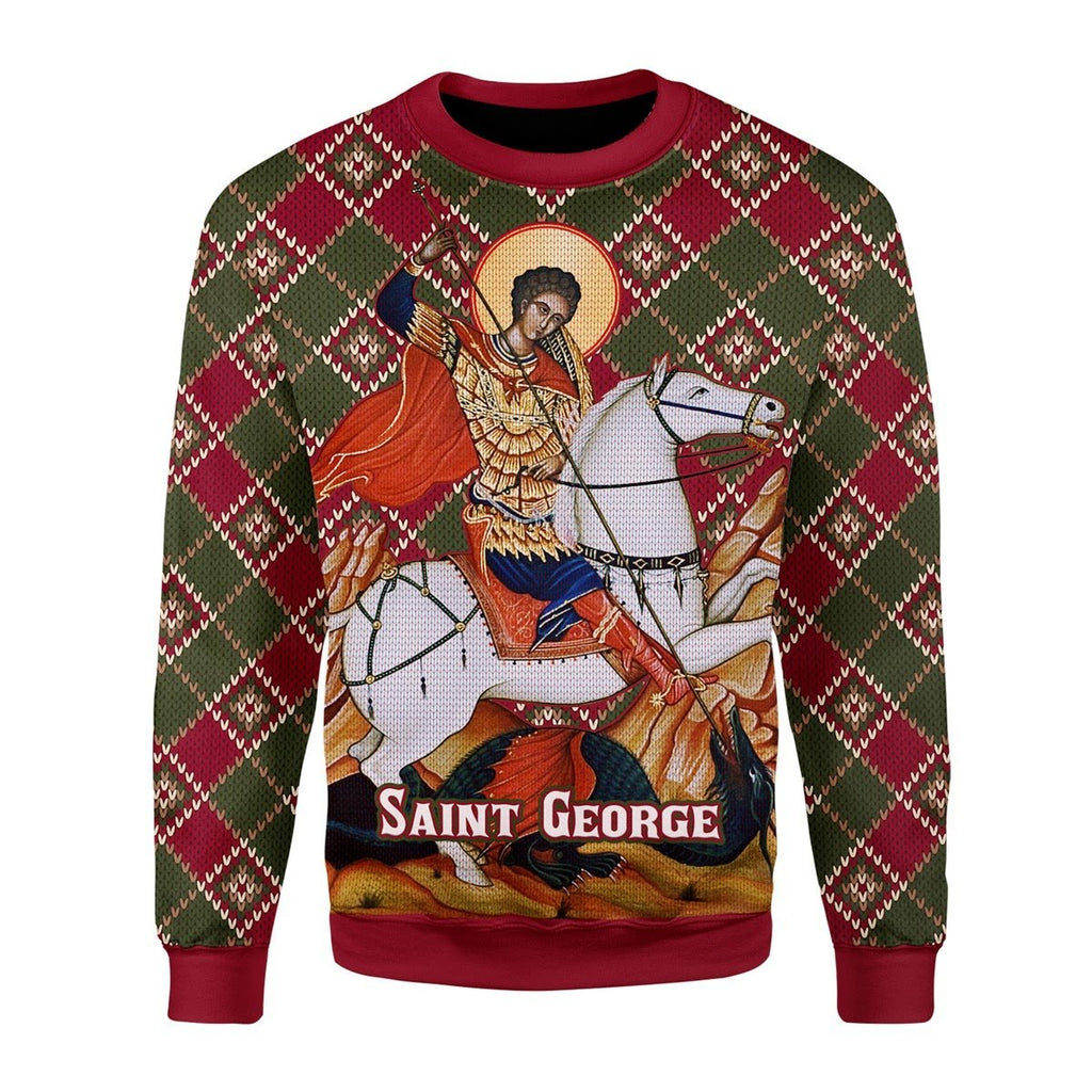 Gearhomies Christmas Unisex Sweater Saint George 3D Apparel