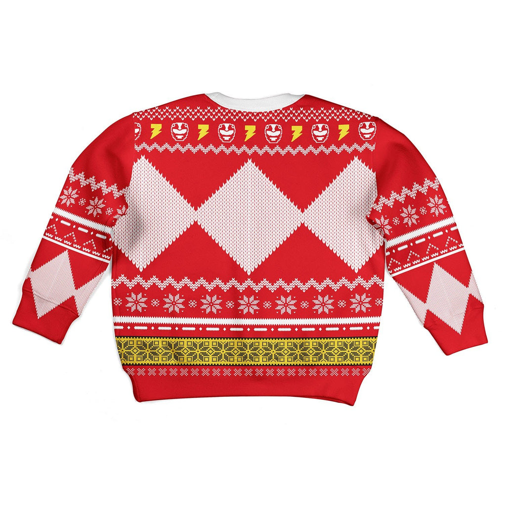 Gearhomies Unisex Kid Tops Pullover Sweatshirt Red Mighty3D Apparel