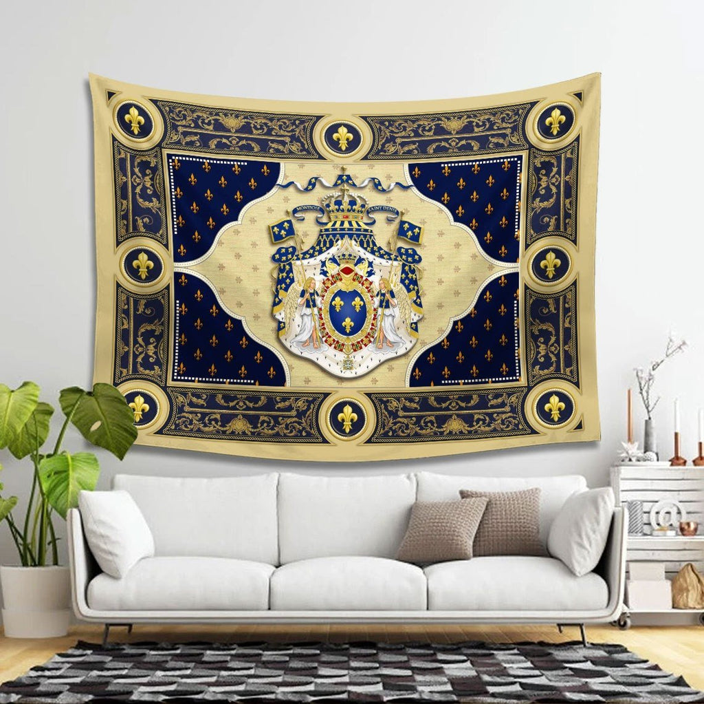 Louis Xiv Coat Of Arms Tapestry Qm1440 - 4 Holes / S (27.6 X 39.4 Inches 2.3 3.2 Feet)