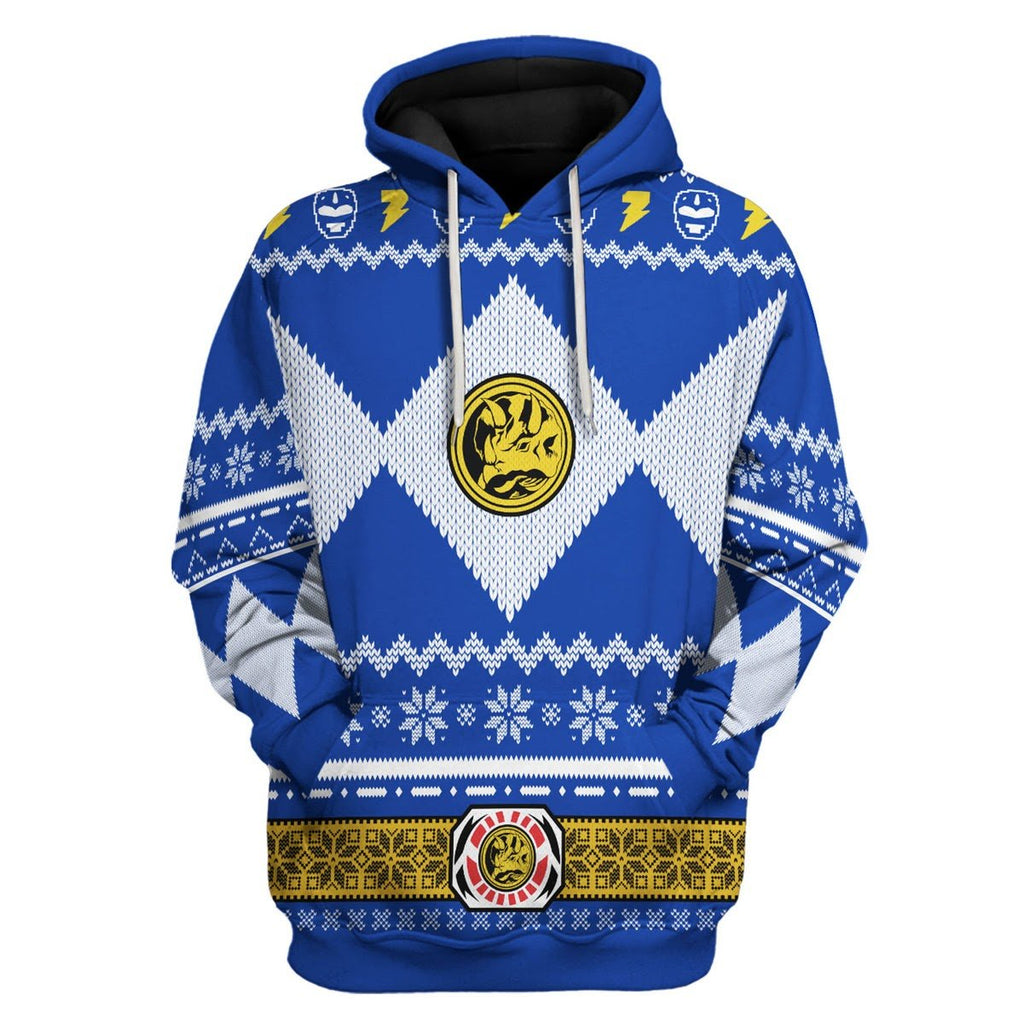 Gearhomies 3D Hoodie MightyMorphin, Blue