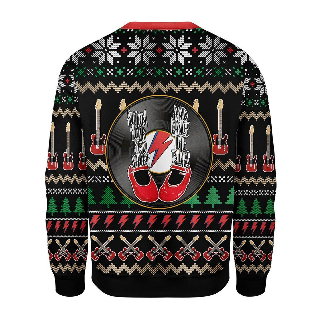 Gearhomies Christmas Unisex Sweater Put On Your Red Shoes and Dance The Blues 3D Apparel