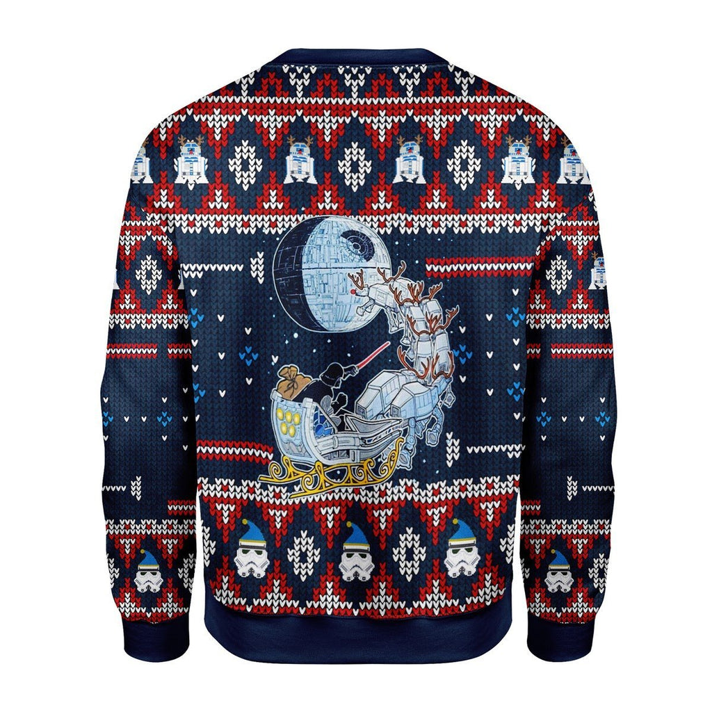 Gearhomies Christmas Unisex Sweater Darth Satnta Ugly Christmas 3D Apparel