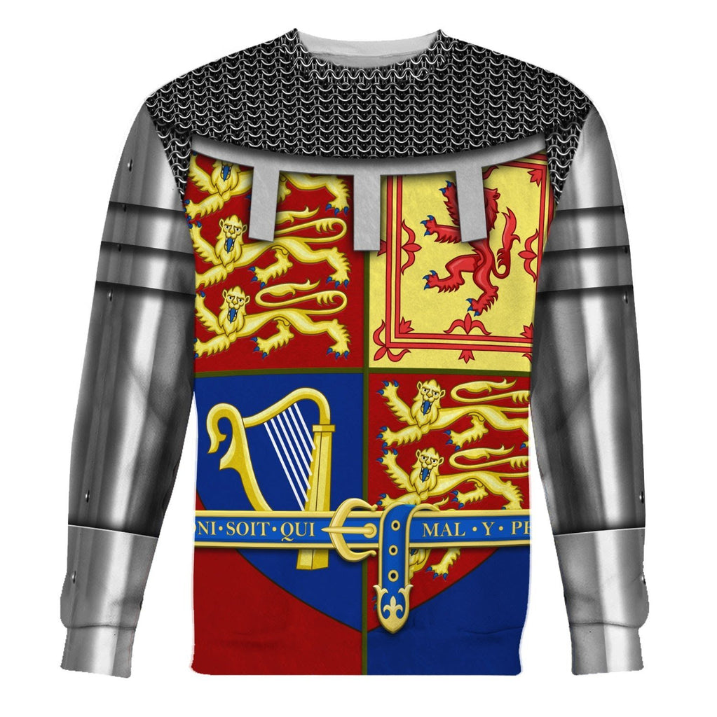Royal Coat Of Arms The United Kingdom (Queen Elizabeth Ii) Long Sleeves / S Qm873
