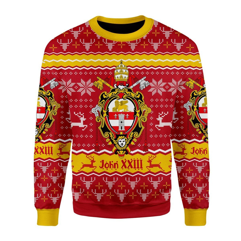 Gearhomies Christmas Unisex Sweater John XXIII Coat Of Arms 3D Apparel