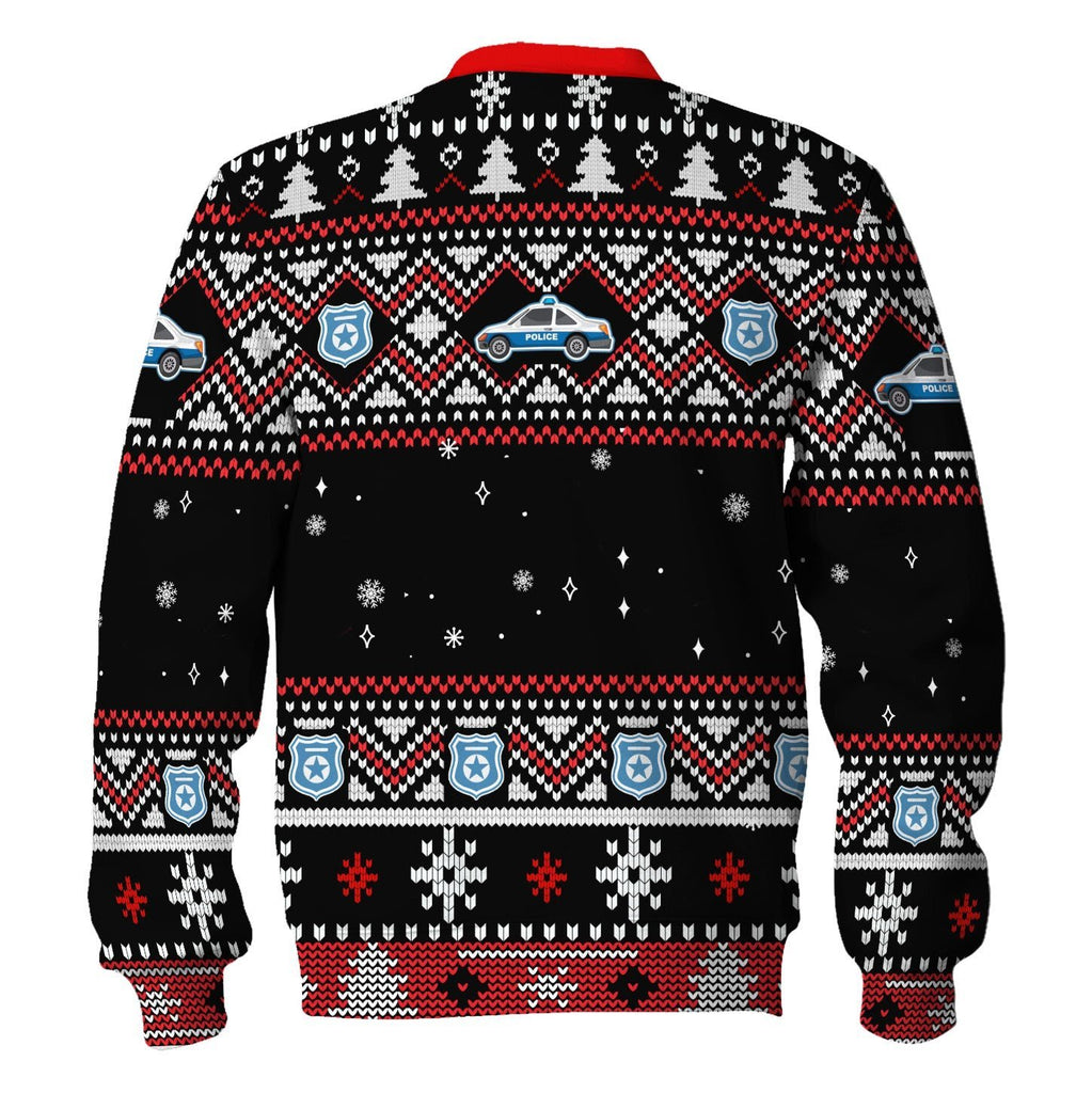 Gearhomies Christmas Unisex Sweater Santa Claus Riot Police 3D Apparel