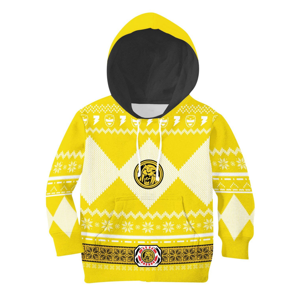 Gearhomies Unisex Kid Tops Pullover Sweatshirt Yellow Mighty3D Apparel