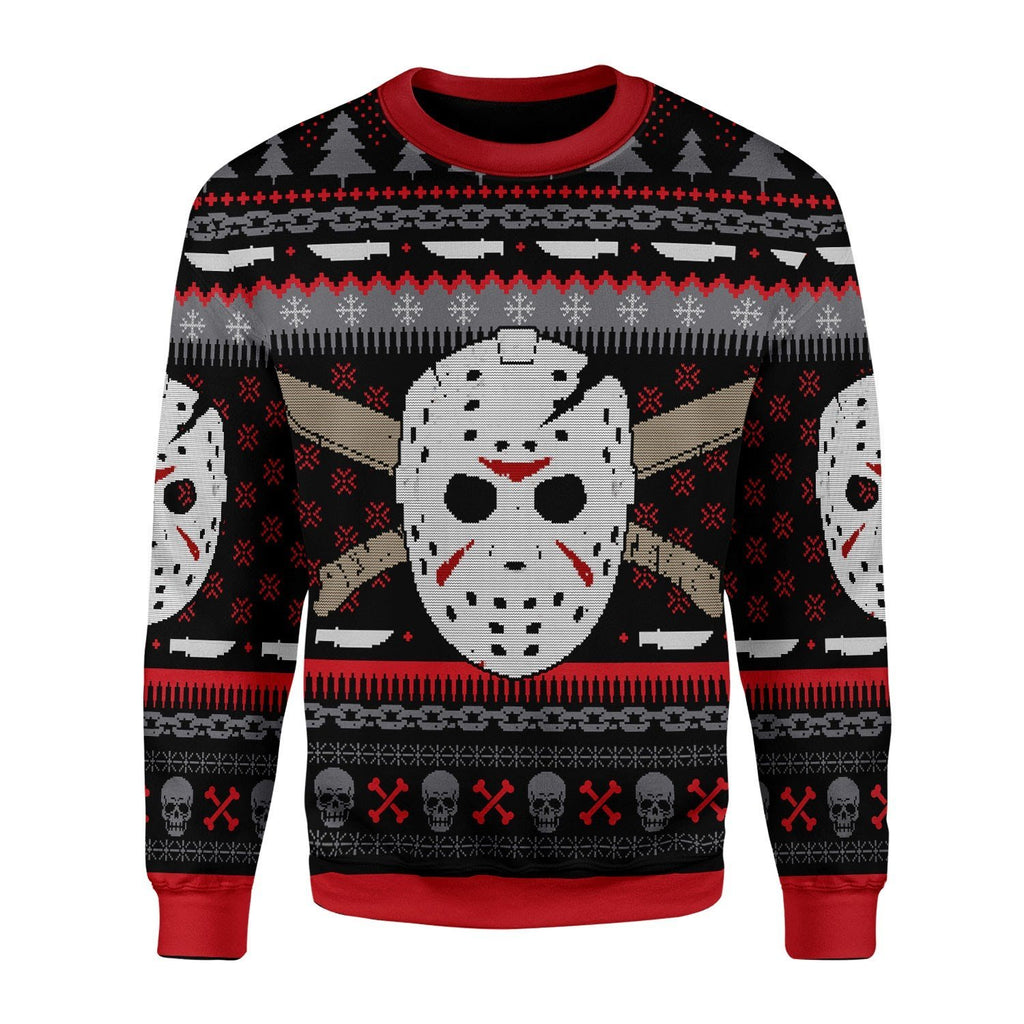 Gearhomies Christmas Unisex Sweater Friday the 13th Christmas 3D Apparel