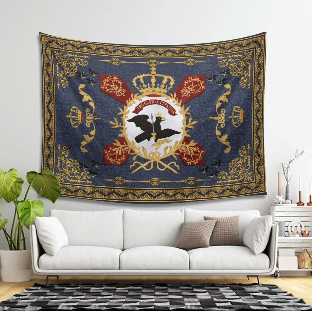 Qm1438 Flag Prussian Aarmy Tapestry - 4 Holes / S (27.6 X 39.4 Inches 2.3 3.2 Feet)