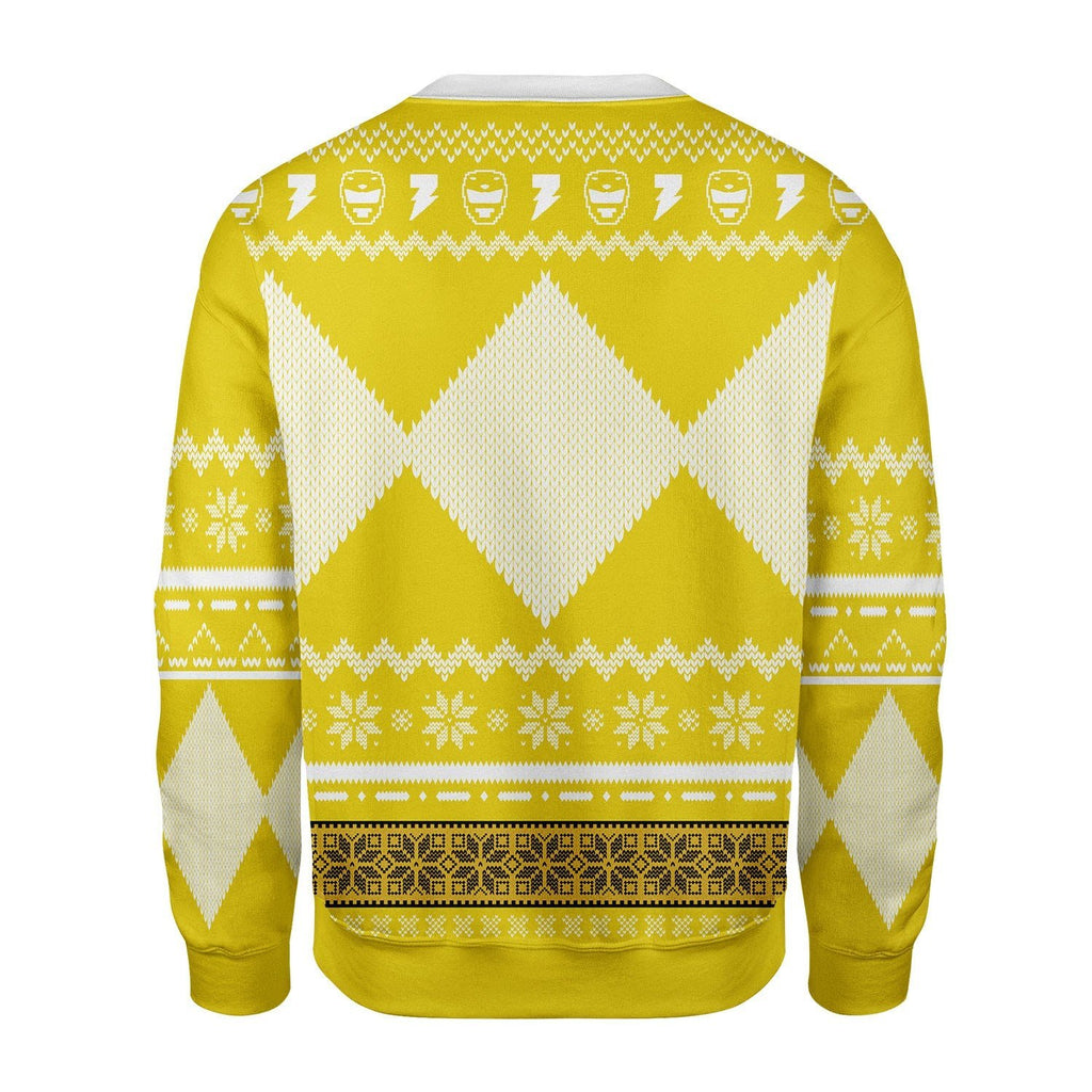 Gearhomies Christmas Unisex Sweater Yellow Power Ranger 3D Apparel
