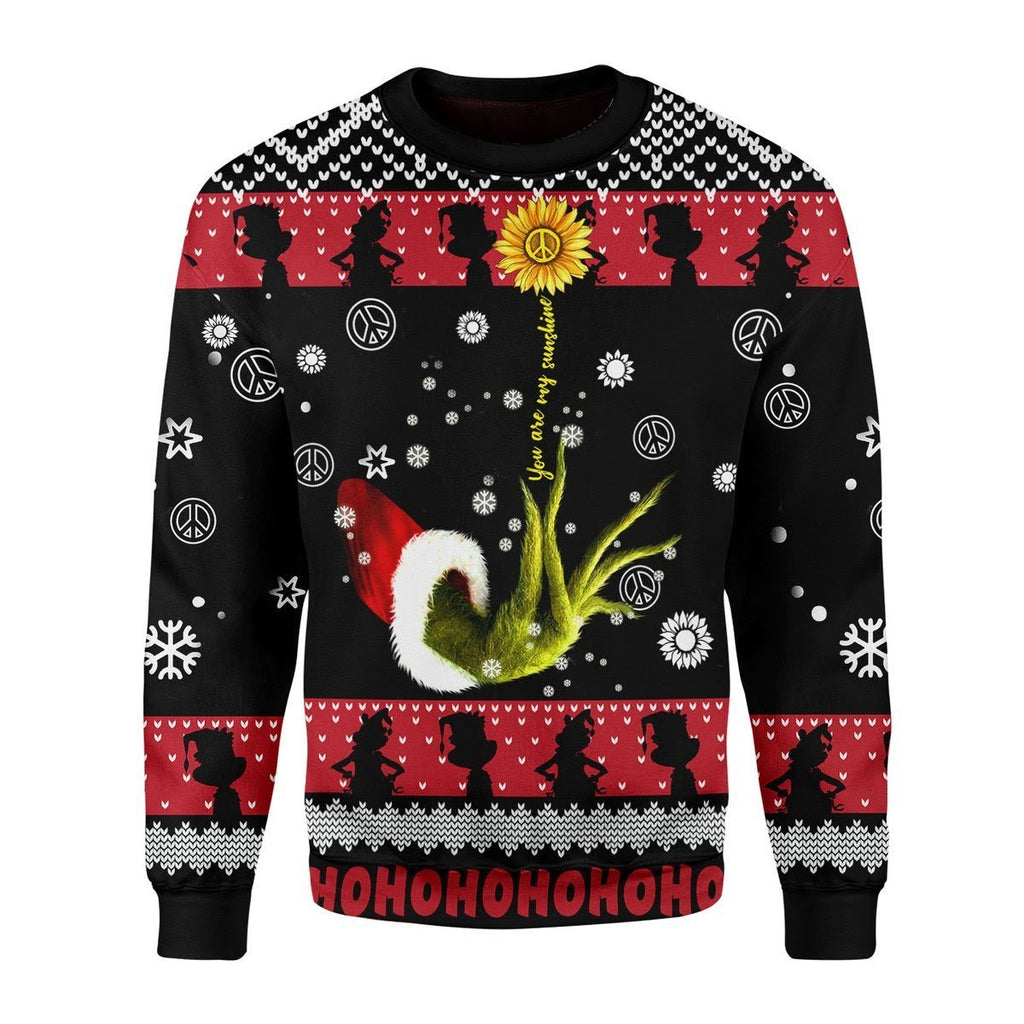 Gearhomies Christmas Unisex Sweater You Are My Sunshine Ugly Christmas 3D Apparel
