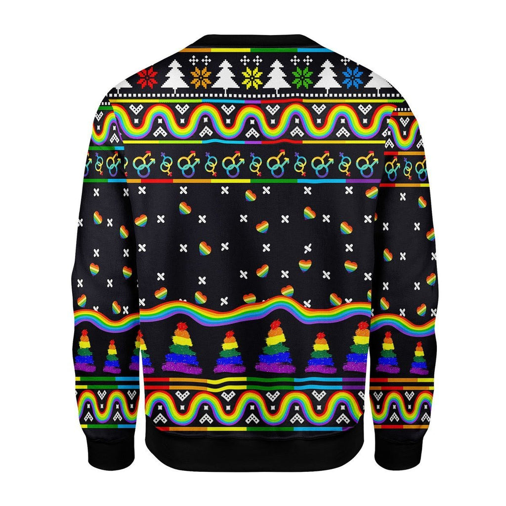Gearhomies Christmas Unisex Sweater LGBTQ+ Painting 3D Apparel
