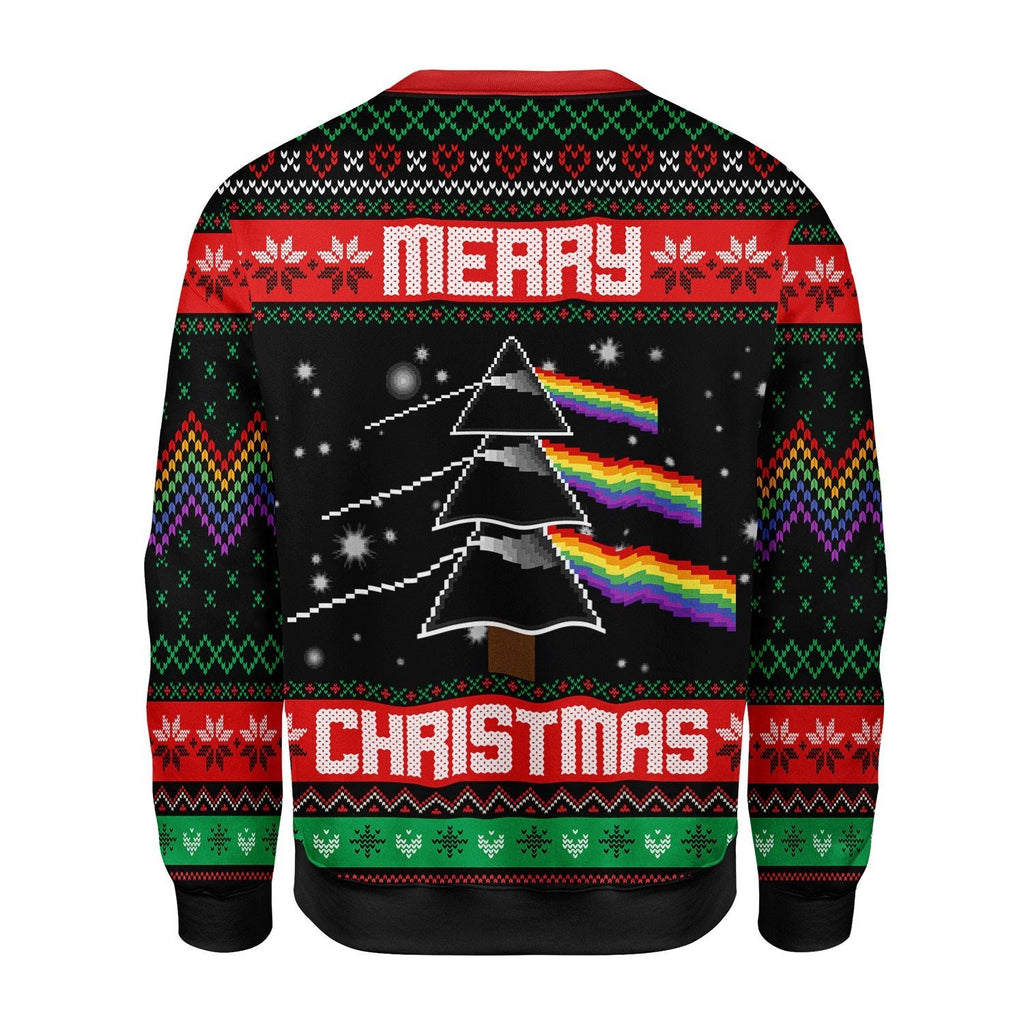 Gearhomies Christmas Unisex Sweater Merry Christmas Pink Floy Ugly Christmas 3D Apparel