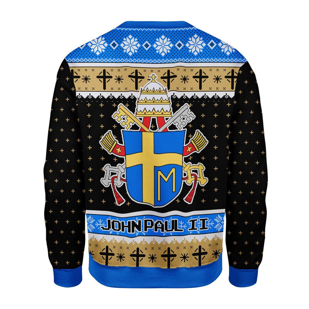 Gearhomies Christmas Unisex Sweater John Paul II Coat of Arms 3D Apparel