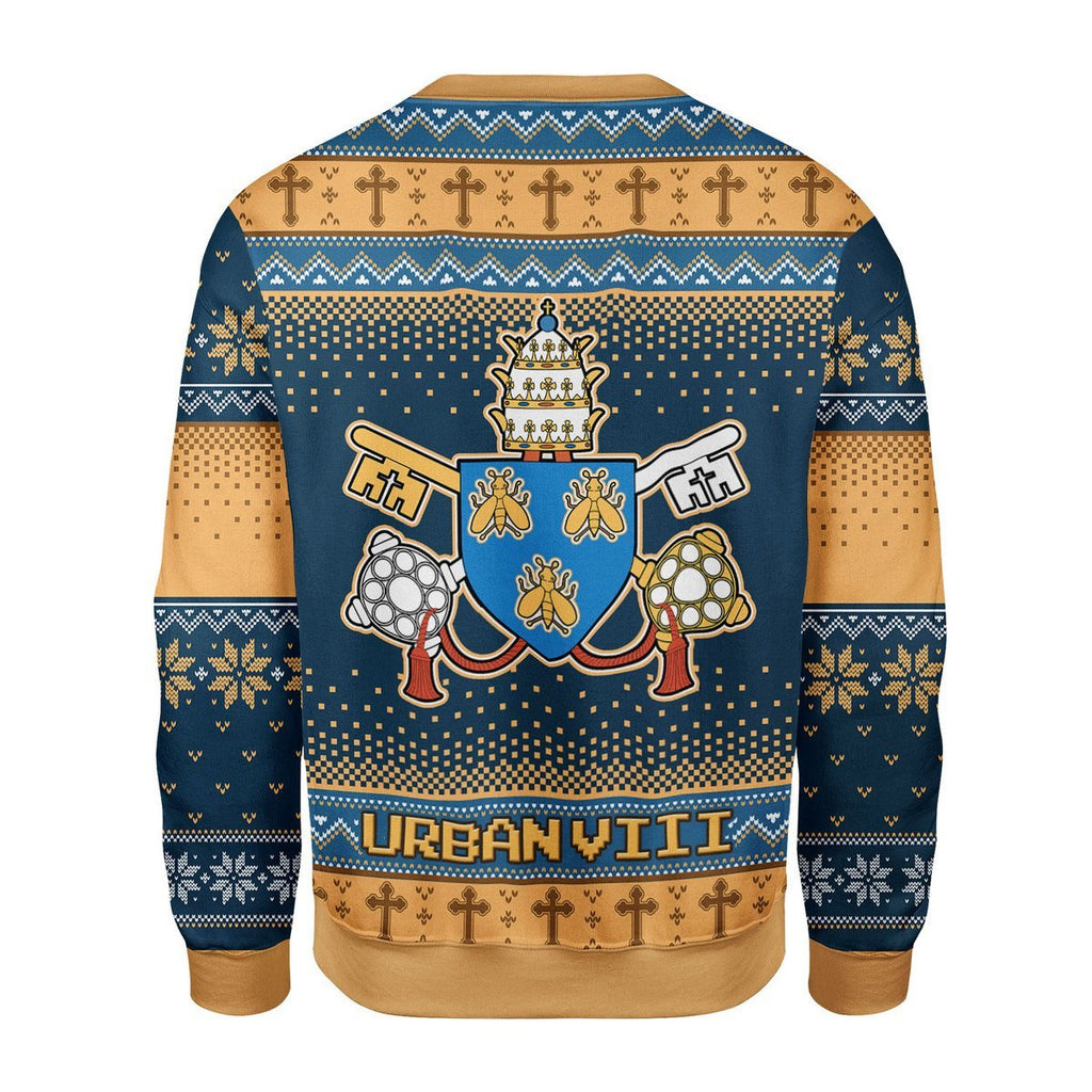 Gearhomies Christmas Unisex Sweater Pope Urban VIII -  Maffeo Barberini (1623-1644) - The Bee Pope 3D Apparel