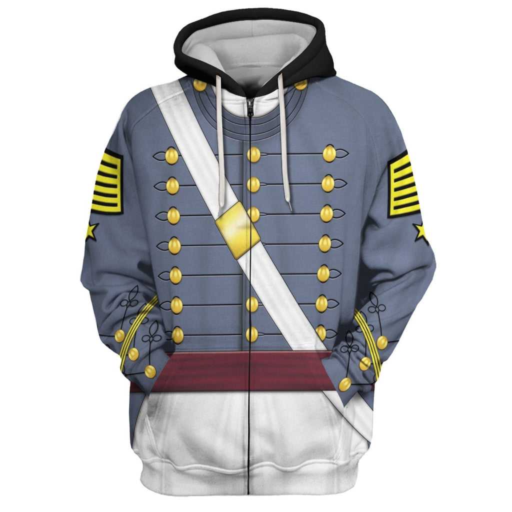 Us Army Uniform - West Point Cadet (1860S) Zip Hoodie / S Vn173
