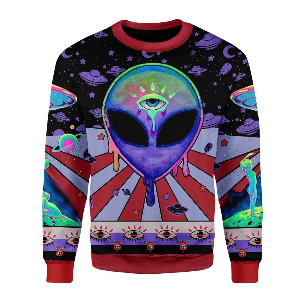 Gearhomies Christmas Unisex Sweater UFO 3D Apparel