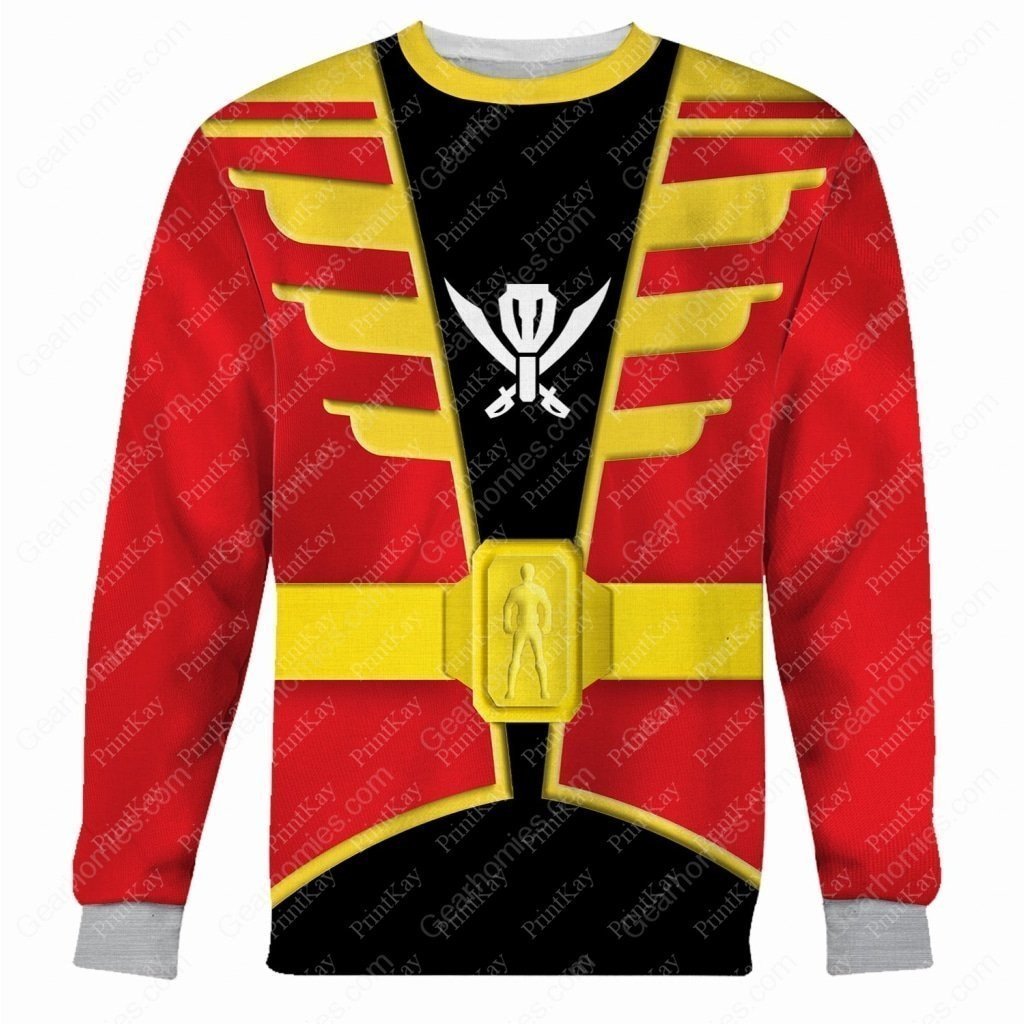 Red Kaizoku Sentai Gokaiger Long Sleeves / S An10220