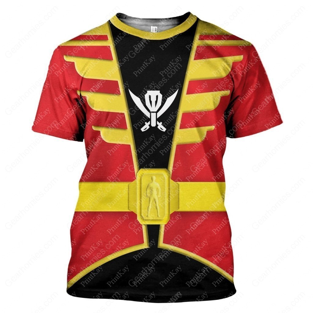 Red Kaizoku Sentai Gokaiger T-Shirt / S An10220