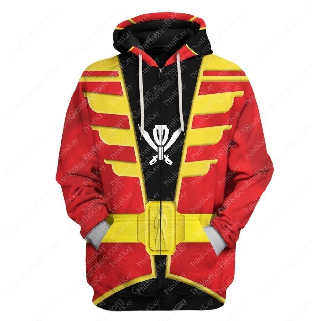 Red Kaizoku Sentai Gokaiger Zip Hoodie / S An10220