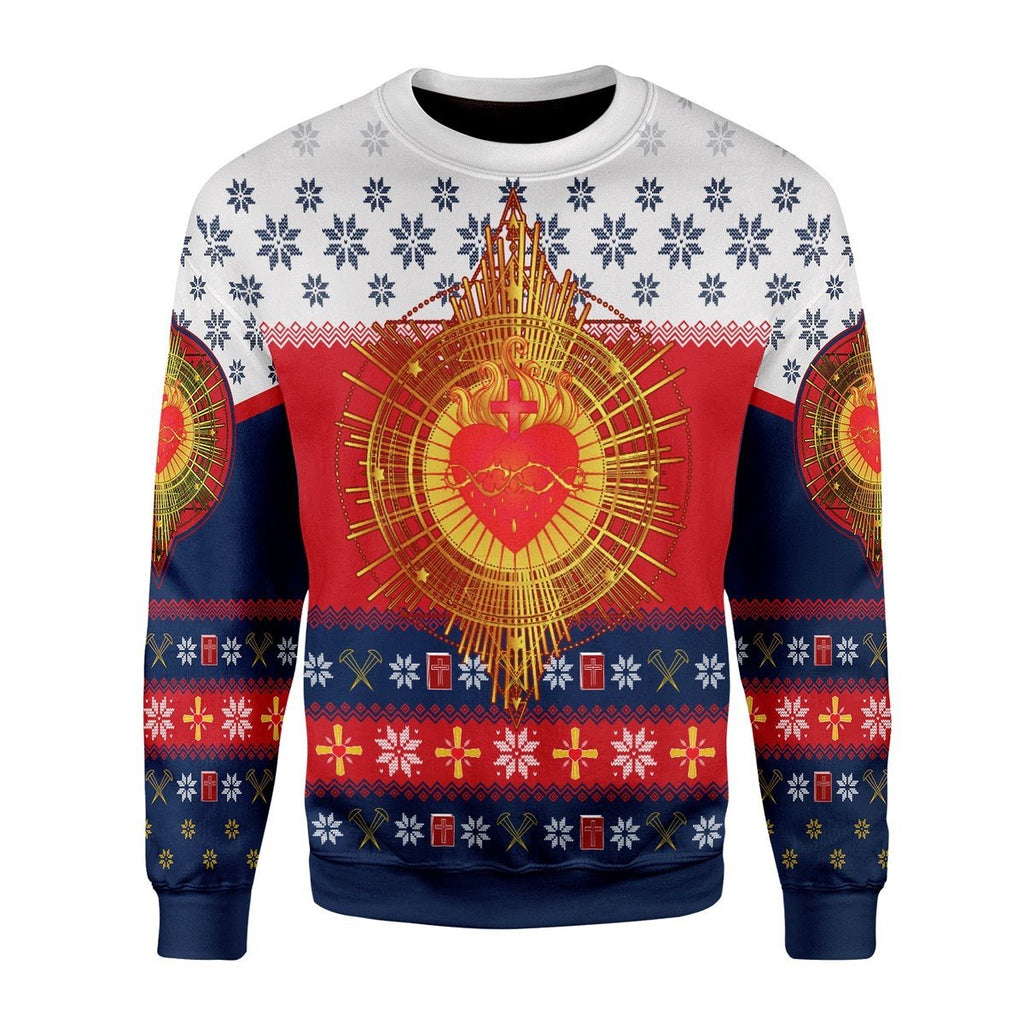 Gearhomies Christmas Unisex Sweater Sacred Heart 3D Apparel