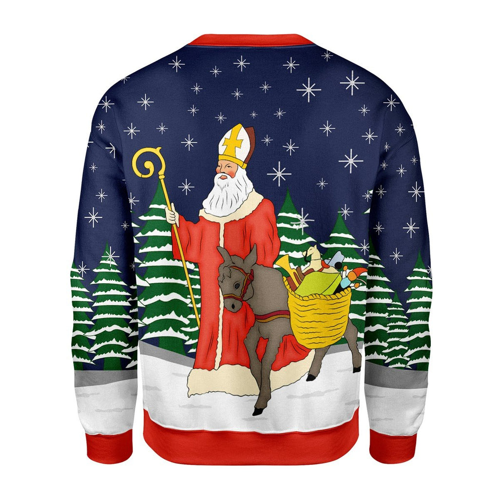 Gearhomies Christmas Unisex Sweater Saint Nicholas 3D Apparel