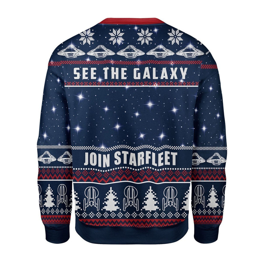 Gearhomies Christmas Unisex Sweater See The Galaxy Join Starfleet 3D Apparel