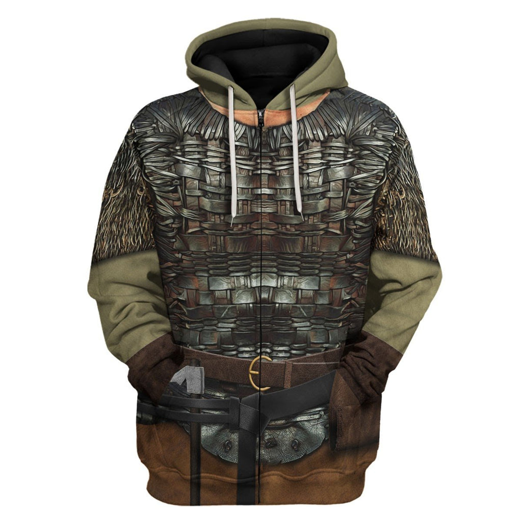 Floki Viking Outfit Zip Hoodie / S Qm616