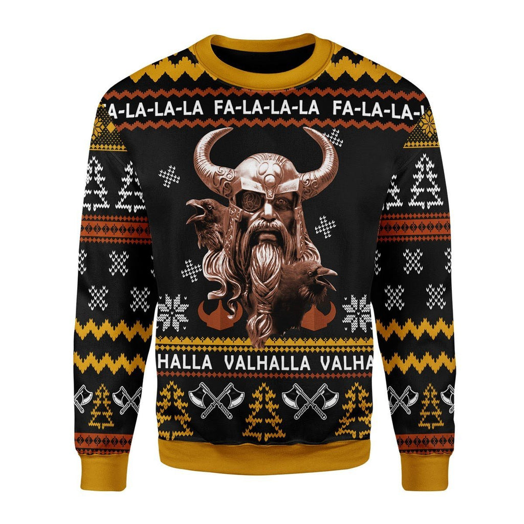 Gearhomies Christmas Unisex Sweater Odin Valhalla 3D Apparel