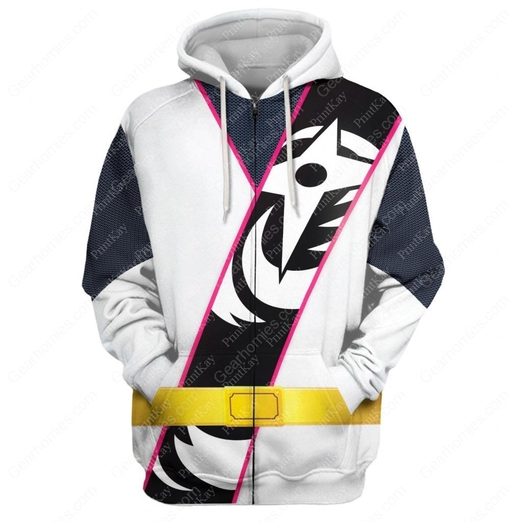 White Pr | Ninja Steel Zip Hoodie / S Qm136