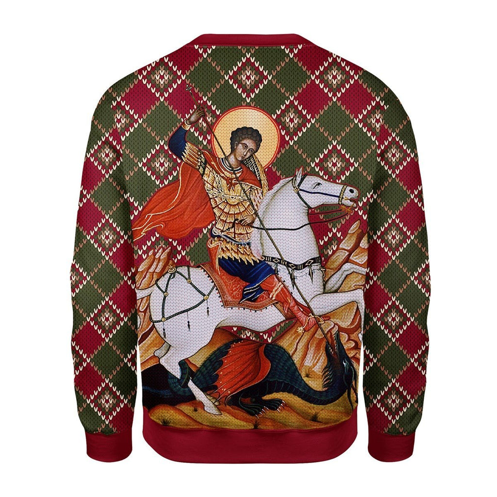 Gearhomies Christmas Unisex Sweater Saint George 3D Apparel