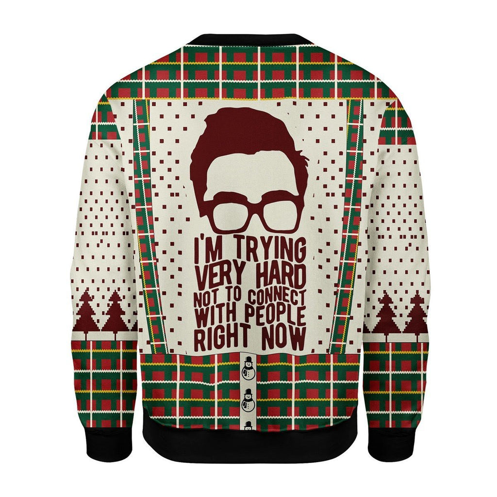 Gearhomies Christmas Unisex Sweater I'm Trying Not To Connect With People Right Now 3D Apparel