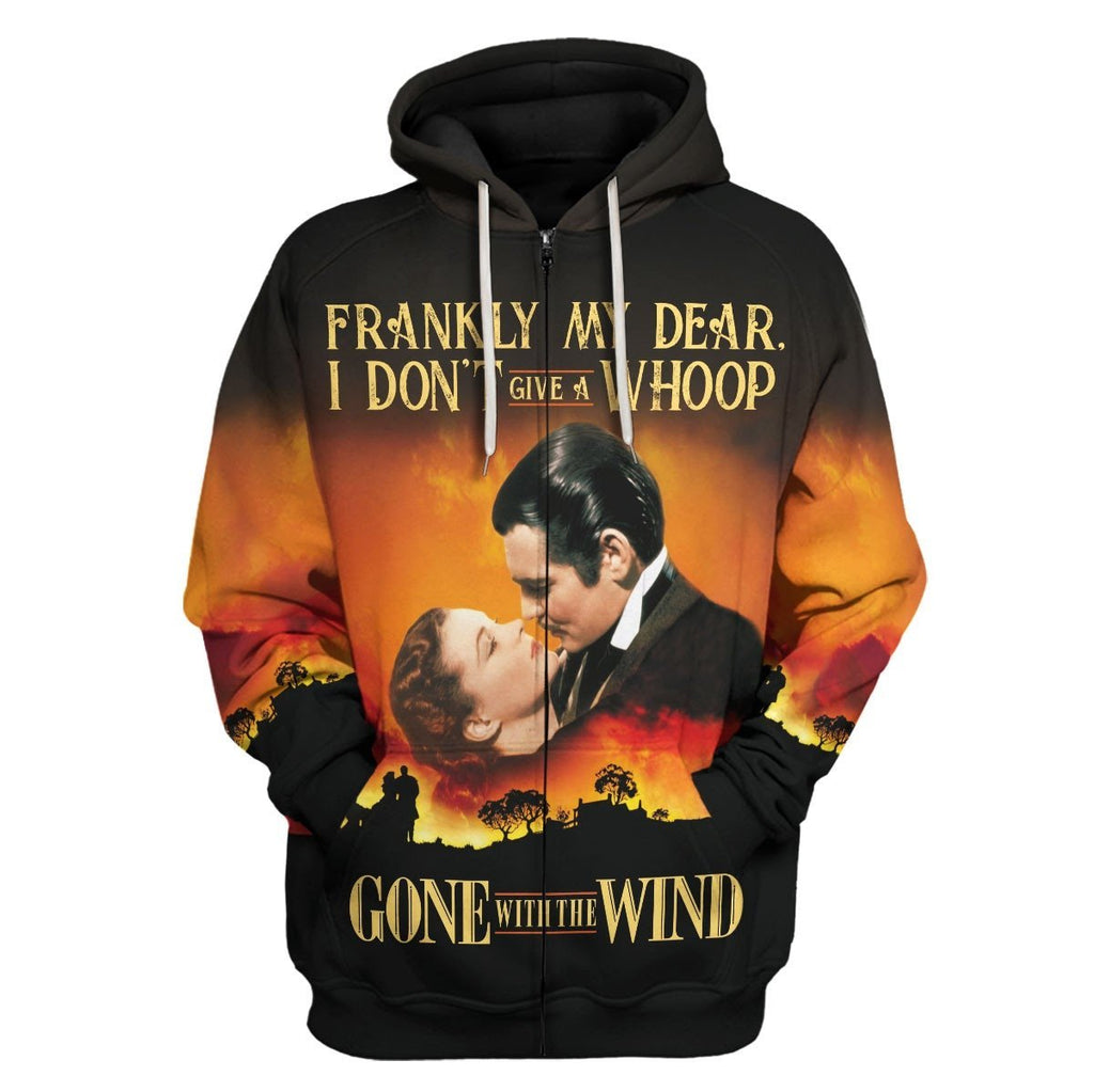 Gone With The Wind Zip Fleece Hoodie / S Qm1054